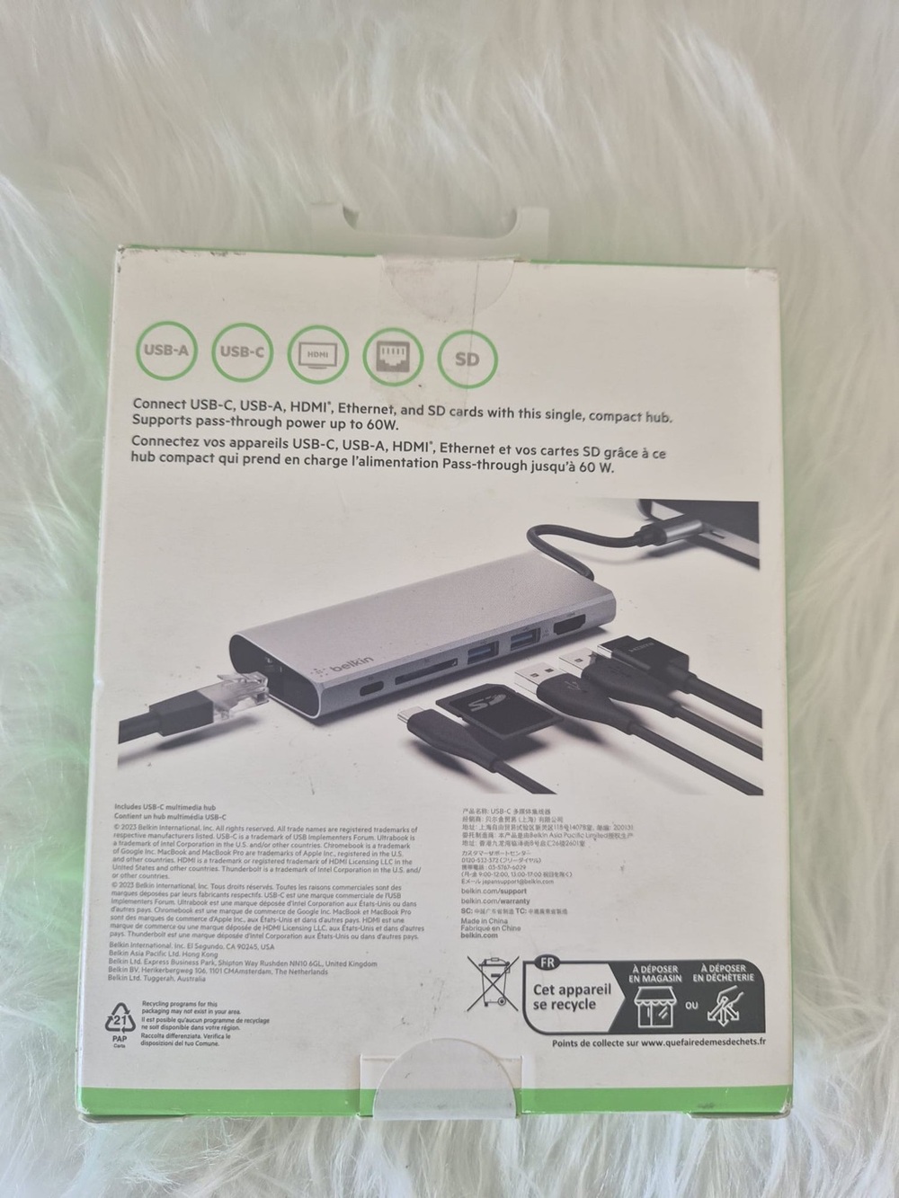 Belkin USB-C Hub / Multiport Adapter (6-in-1) with HDMI, Ethernet & SD - Picture 3 of 10